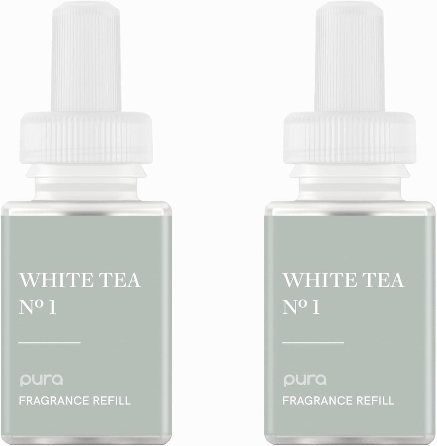 PuraHome Scent Refill - Smart Air Diffuser - Up to 120-Hours of Luxury Fragrance per Refill - Home Essential - Clean & Safe Diffuser Fragrance - 2 Pack, White Tea No. 1