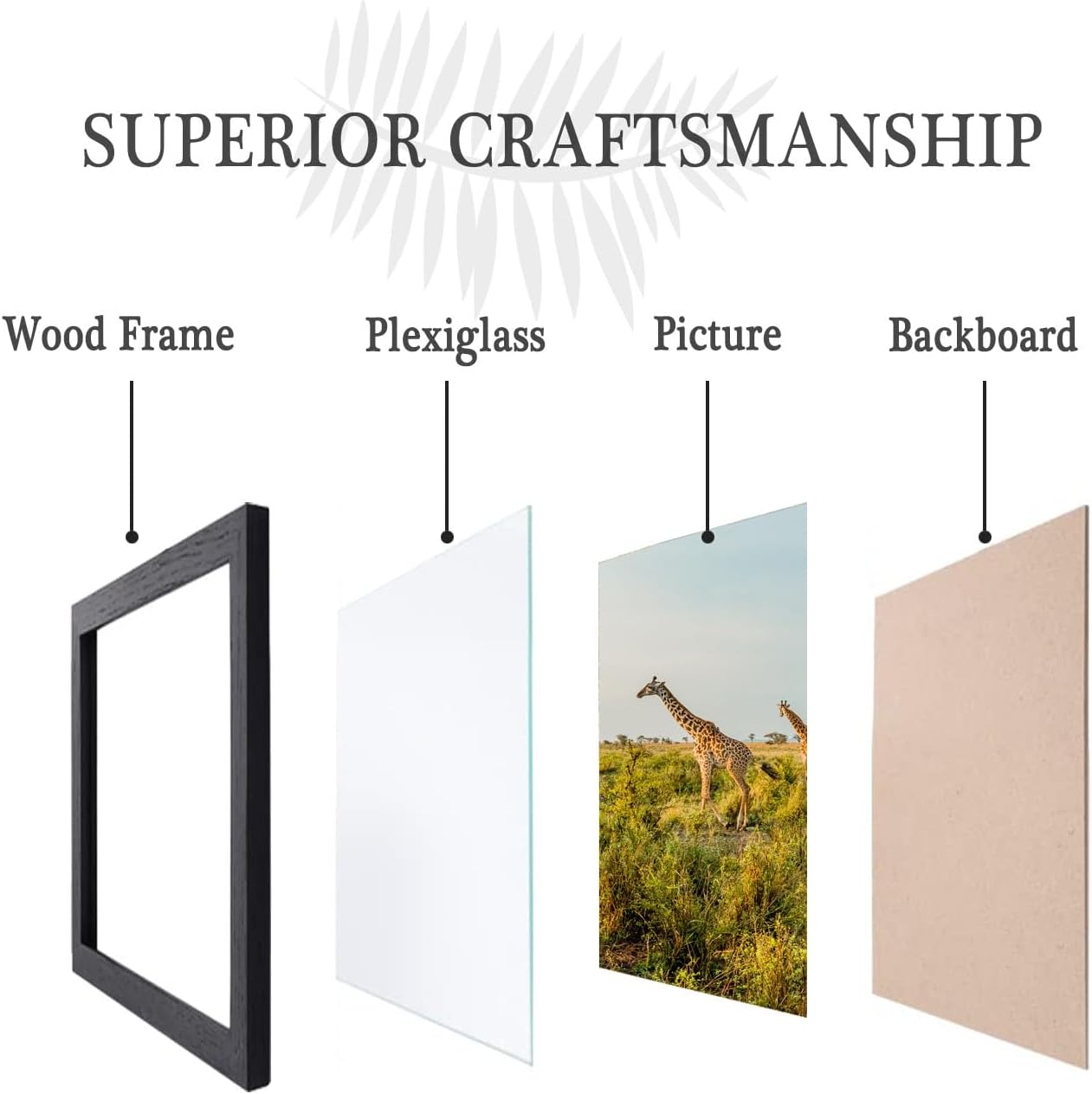 12x15 Picture Frame Black Set of 5,Wooden Frame 12x15 Wall Gallery Poster Photo frame with Durable Shatter Resistant Plexiglass for Wall Mounting Family -friend- wedding best gift