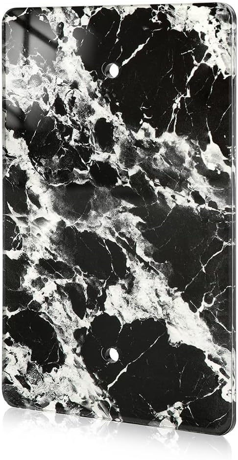 Black White Marble Pattern Acrylic Wall Plates Blank Wall Plate Light Switch Cover Plate Blank Wall Plate Decorative Acrylic Light Switch Cover