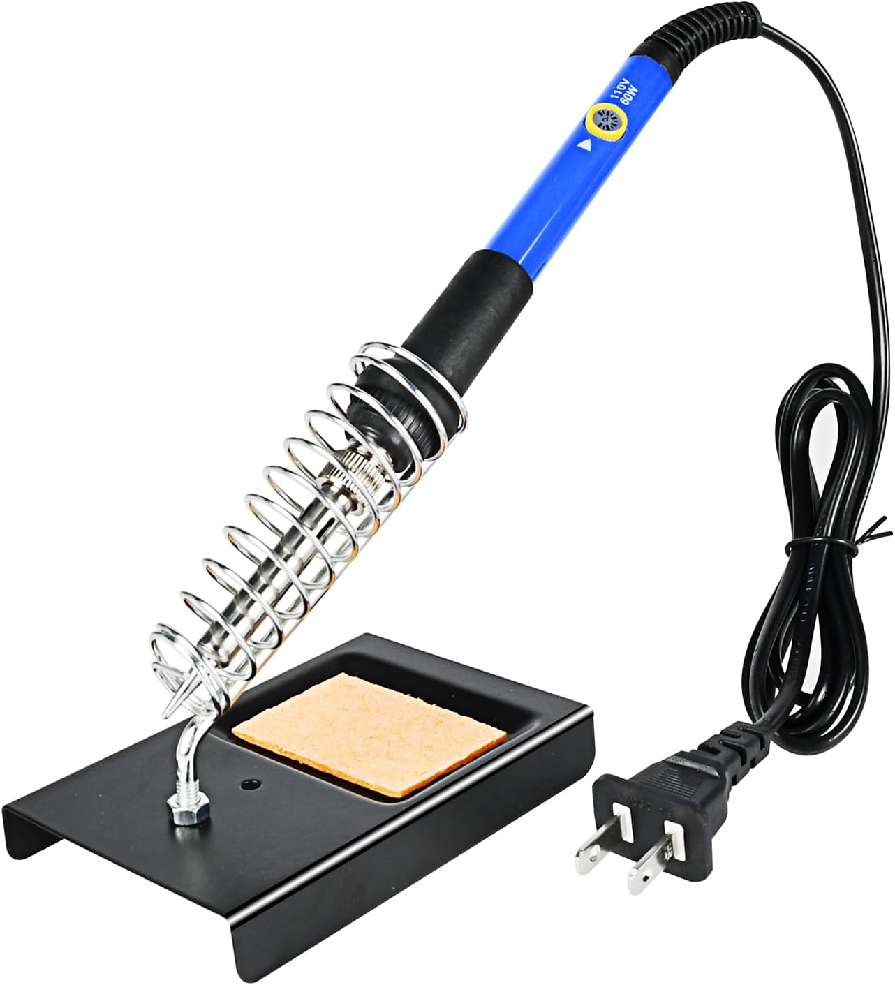 Soldering Iron Kit, 60W 110V Soldering Iron Adjustable Temperature, Desoldering Pump, 5 Solder Tips, Solder Wire, Stand, Solder Wick.