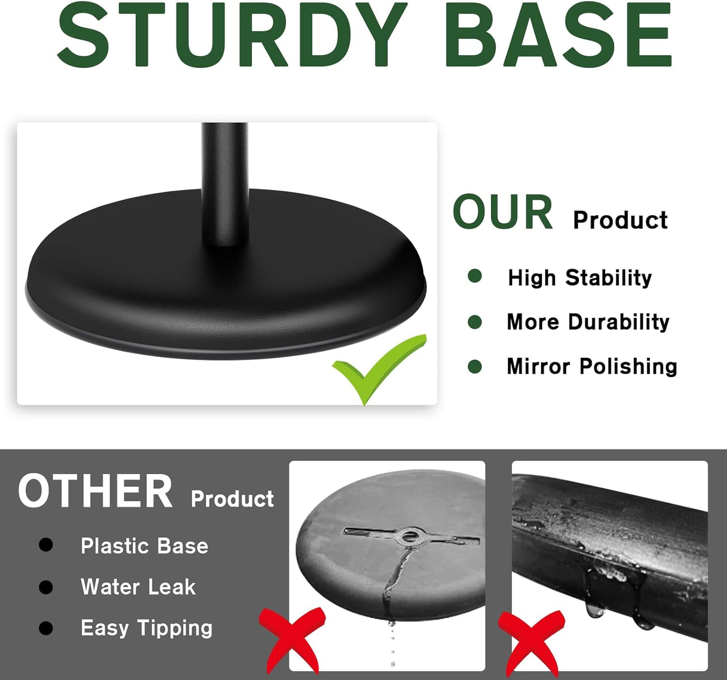 Sign Holder - 8.5x11 inch Sign Stand Holder Adjustable Display Stand Floor Standing Sign Holder, Signage Stand with Snap-Open Frame Display for Malls,Schools,Restaurants (Black)