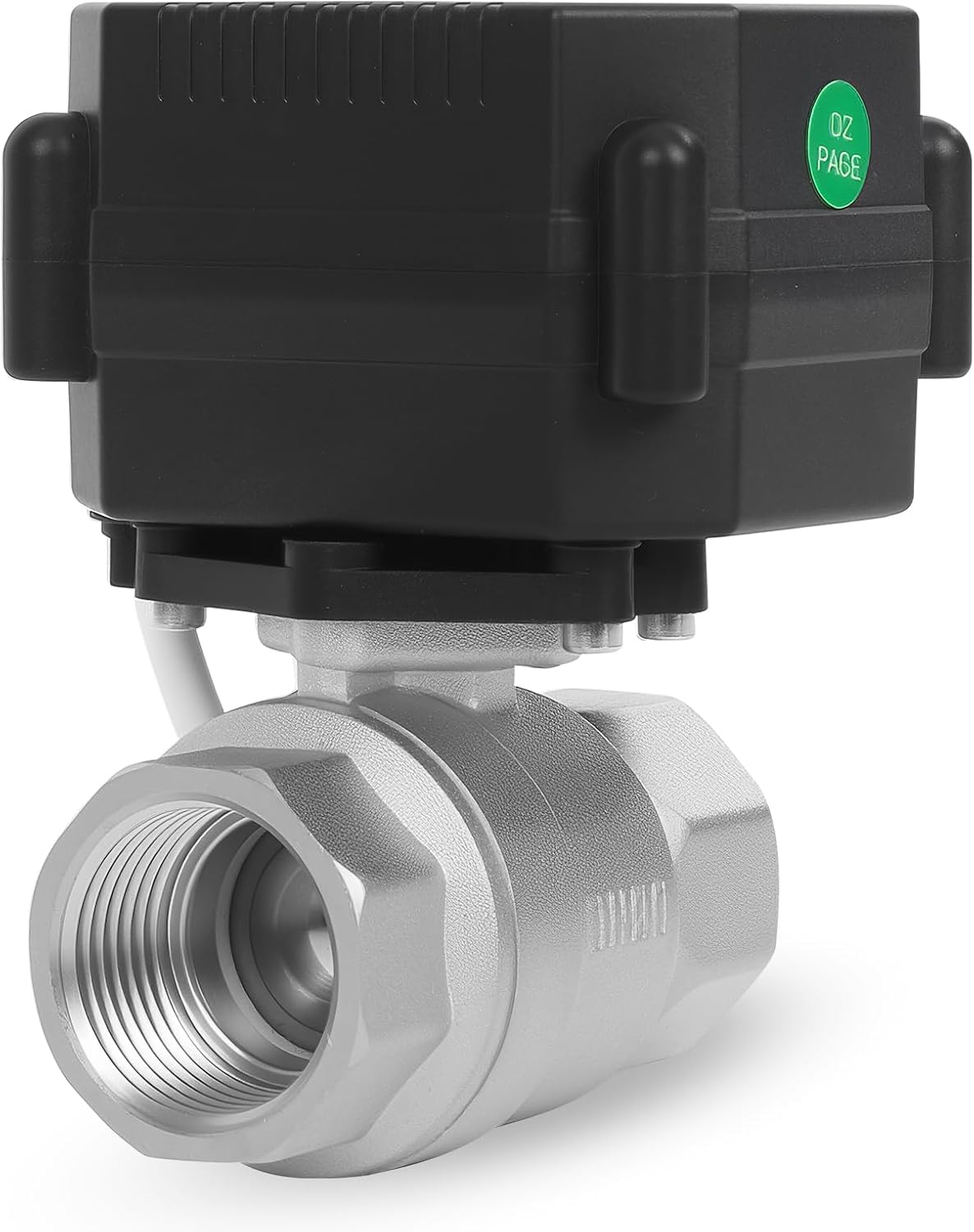 1/4" Motorized Ball Valve - 9-24V AC/DC Automatic Ball Valve,2 Wire Auto Return Electric Water Valve with Full Port,Stainless Steel