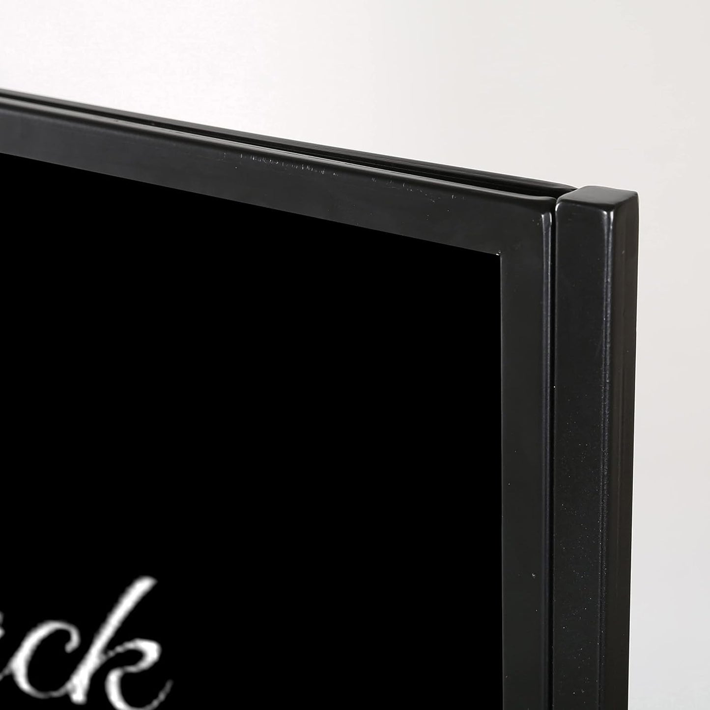 M&T Displays Metal Eco Info Board Black 18x60 Inches Slide-in Poster Sign Holder 1 Tier Double Sided Floor Standing Advertising Display with Backing and Anti-Glare PET Cover