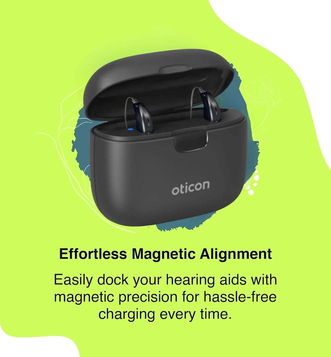 Smart Rechargeable Hearing-Aid Charger with Auto Shut-Off & LED Status Indicators – Fast, Cord-Free Docking Station for Two Devices