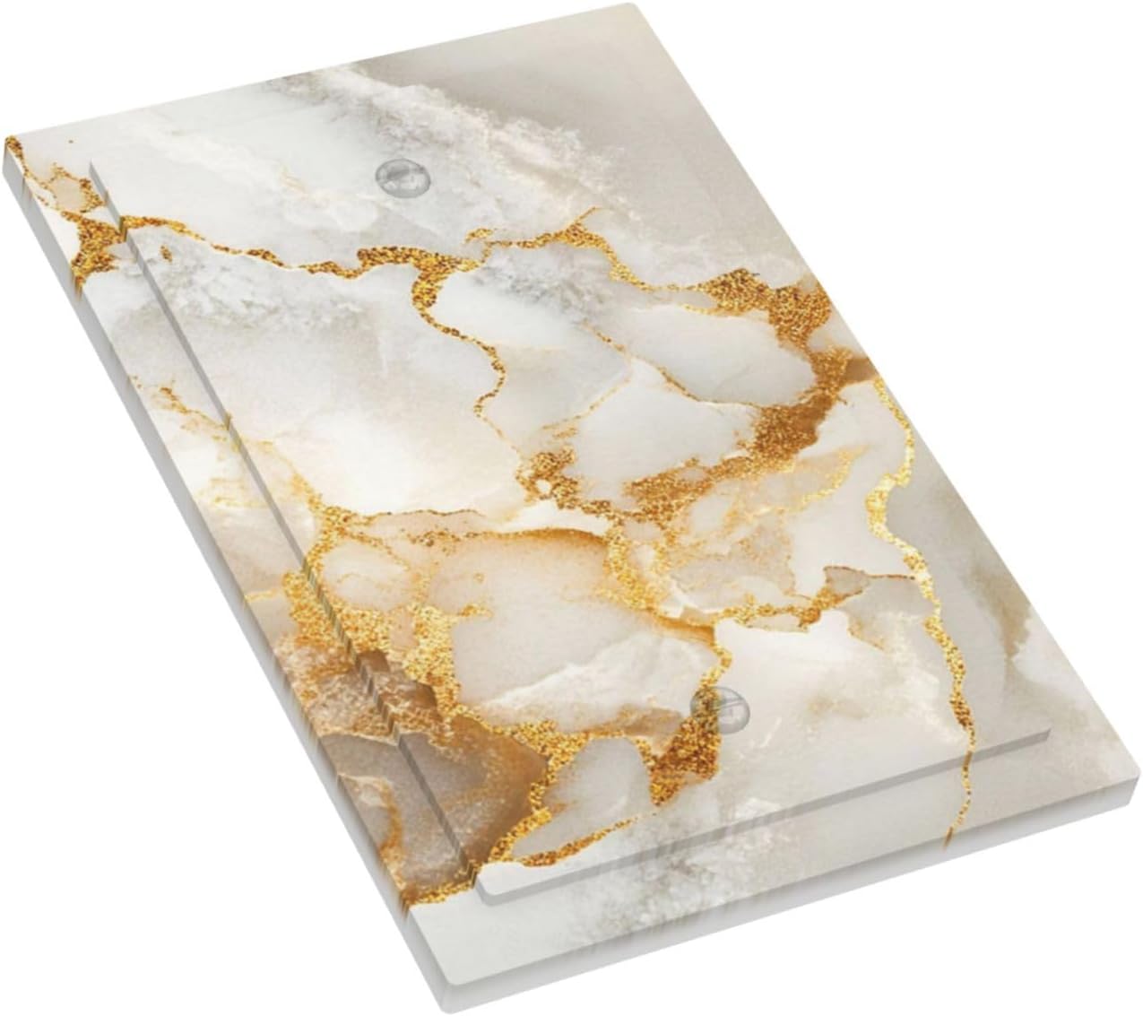 Gold Marble Crack Simple Abstract Print Light Switch Cover Plate 1 Gang No Device Blank Electrical Wall Plates Faceplate Decorative Switch Plate for Bathroom Kitchen Home Decor