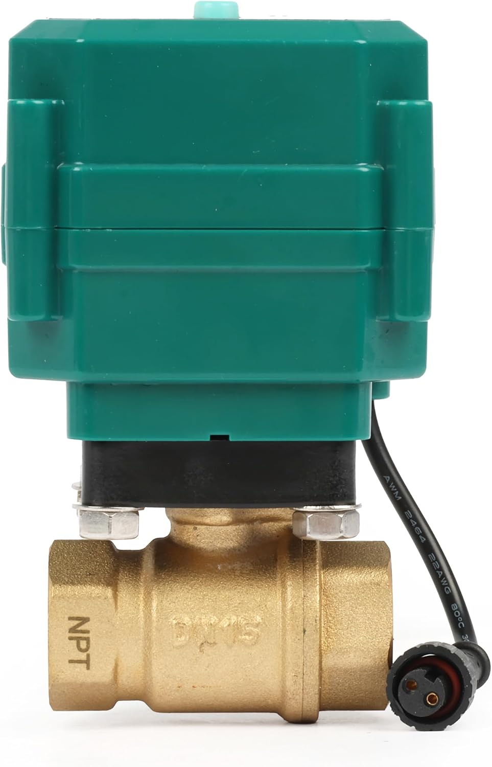 U.S. Solid 1/2" Smart Motorized Ball Valve - Brass Remote App Mobile-control Electrical Ball Valve with Manual Switch, Plug Connection