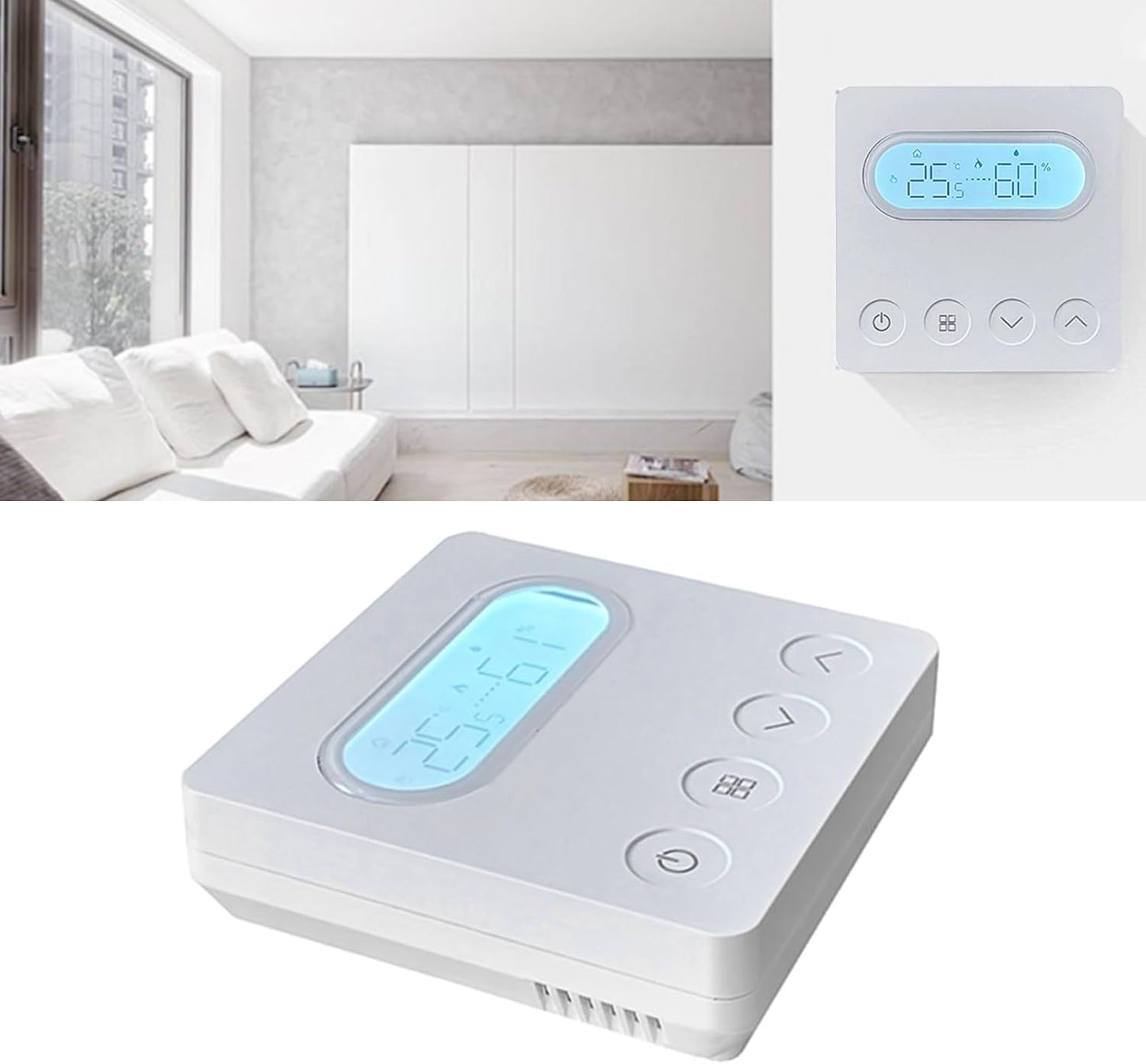 WALFRONT House Thermostat Intelligent Wall Thermostat for ZIGBEE Voice Control 7 Day Heating Plan Smart Room Heater for Water Floor Heating System