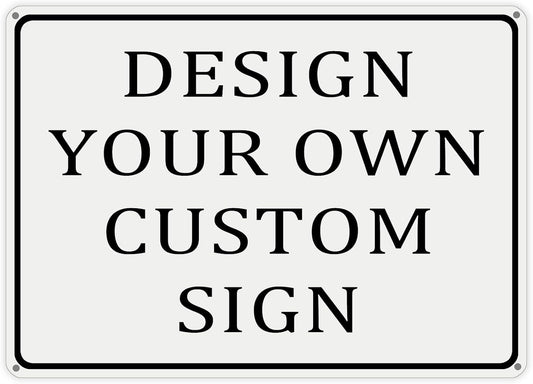 Custom Metal Signs for Outdoor, Personalized Business Signs, Rust-Free Aluminum, 10x7 Inches, Fade-Resistant, Ideal for Office, Home, or Workplace