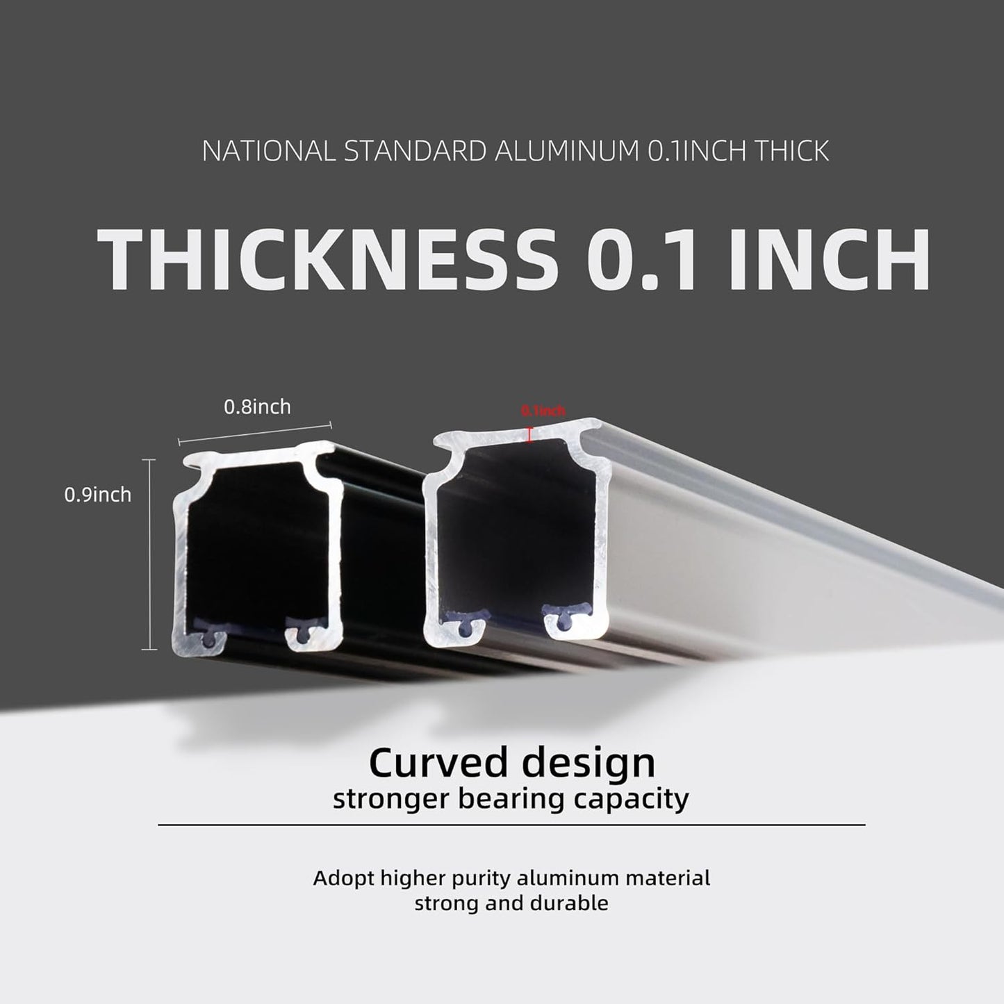 Curtain Track for Ceiling or Wall, Heavy Duty Aluminum Alloy with Smooth Sliding, Easy to Install, White, 3ft To 15ft