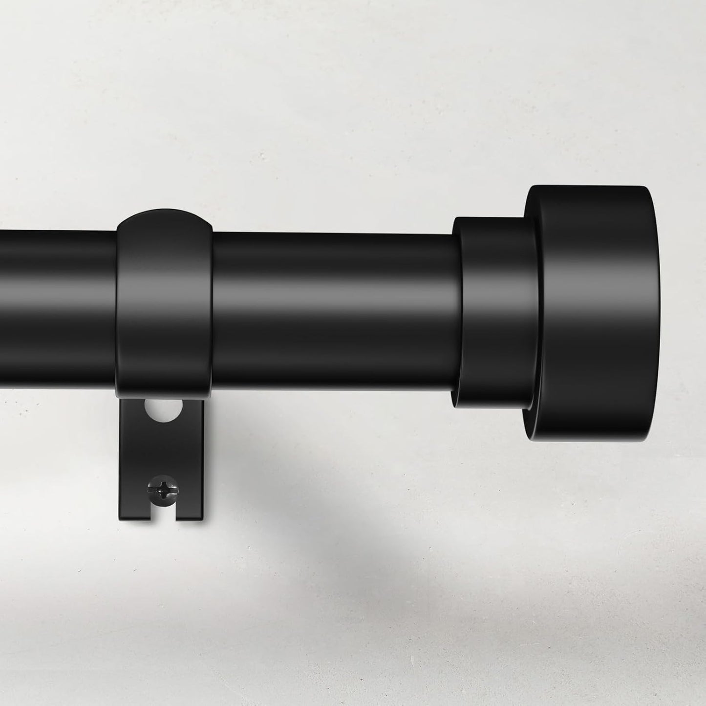 Time Forest Black Curtain Rods for Windows 32 to 120 Inch (2.6-10 Feet), 1 Inch Diameter Adjustable Heavy Duty Curtain Rod, Modern Style Indoor Outdoor Long Window Drapery Rods with End Caps