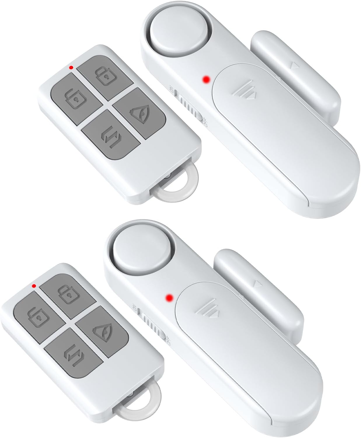 Wireless Door Alarm When Opened with Remote (2 Pack), Window Sensor Alarms for Home Security, Kids Safety, Dementia, Sliding Glass Door, 120dB Burglar Alert for House Garage/Apartment/Business Entry