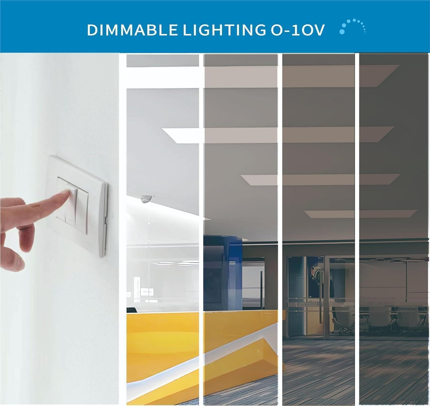 2x4 FT LED Light Flat Panel, 40-72W, 5 CCT 3K | 3.5K | 4K | 5K | 6.5K, Dimmable Recessed Drop Ceiling Lights, 3750/5000/6250/7500/9000 Lumens, Lay in Fixture for Office, 120-277V, UL DLC (16 Pack)