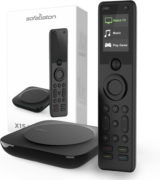 SofaBaton X1S Universal Remote Control with Hub & App, All-in-One Universal Remote for Smart TVs, DVD, Blu-Ray, STB, Projector & More, Custom Activities, Compatible with Alexa/Google Assistant