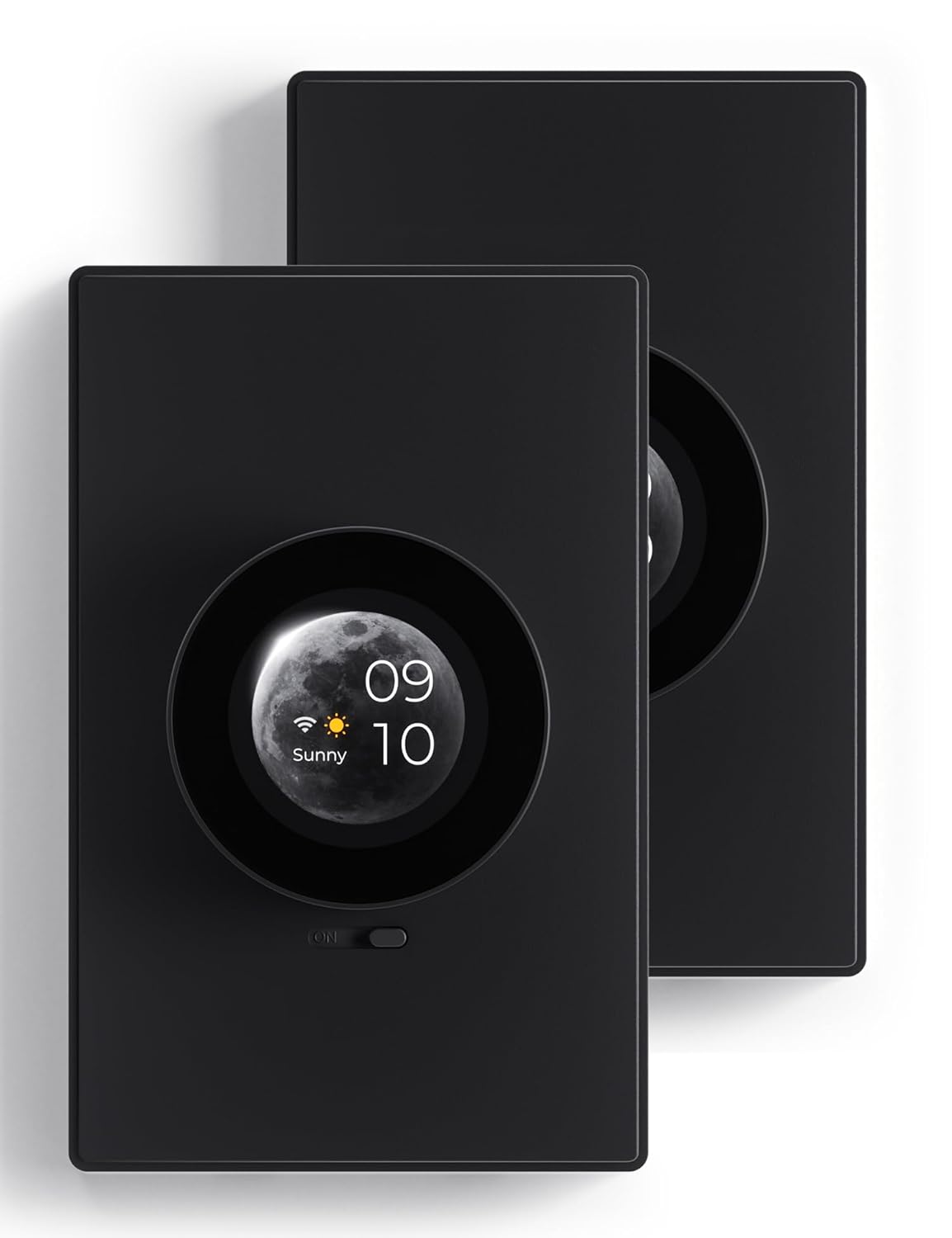 ELEGRP WiFi Smart Rotary Traic Dimmer with 1.8 inch TFT Display Screen, 3 Way, Needs Neutral Wire, 2.4GHz Wi-Fi, Compatible with Alexa and Google Home, No Hub Required, UL Listed, 2 Pack, Black