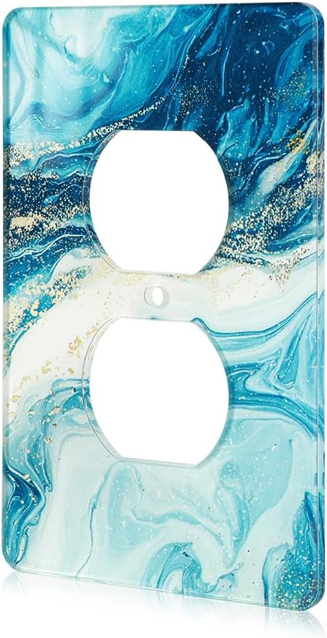 Elegant Marble Bedroom Acrylic Outlet Covers Durable Light Switch Plates Acrylic Wall Plate Decorative Wall Outlet Cover Wall Plates For Electrical Outlets