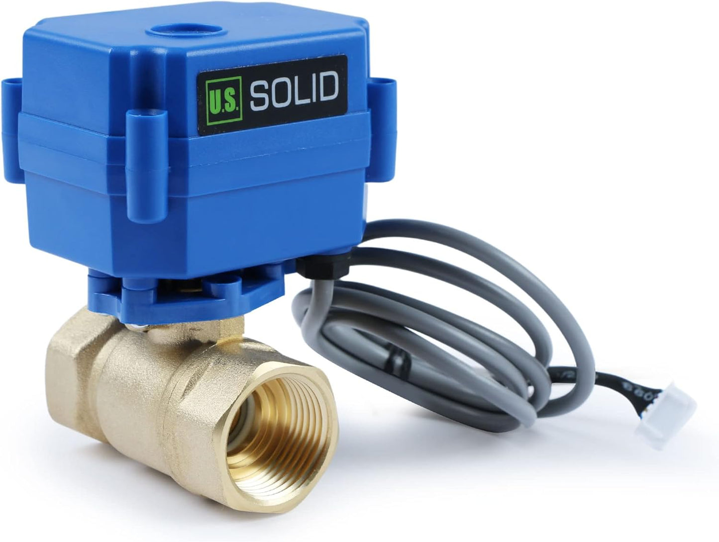U.S. Solid Water Leak Detector - Water Leak Detect and Protect System with 3/4" Brass Motorized Ball Valve, Controller and 3 Sensors