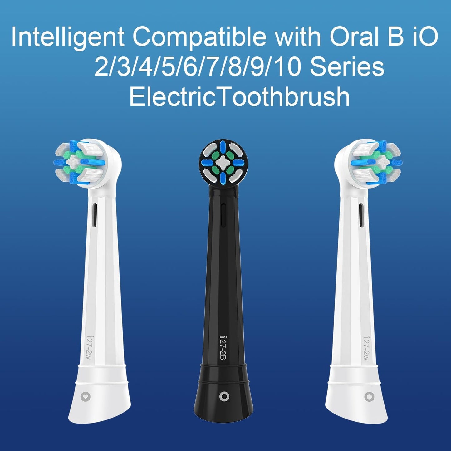 12 Pack Smart Cleaning IO Replacement Heads Compatible with Oral B iO 2 3 4 5 6 7 8 9 10 Series Electric Toothbrush, Brush Heads Compatible with Oral B iO Electric Handles, White