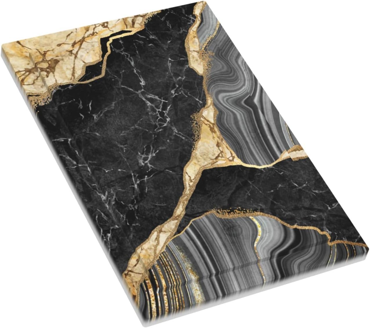 Decorative Light Switch Plate Covers Modern Abstract Black Gold Marble 1 Gang No Device Single Blank Outlet Covers Wall Plate Light Switch Cover Plate for Bathroom Kitchen Decor