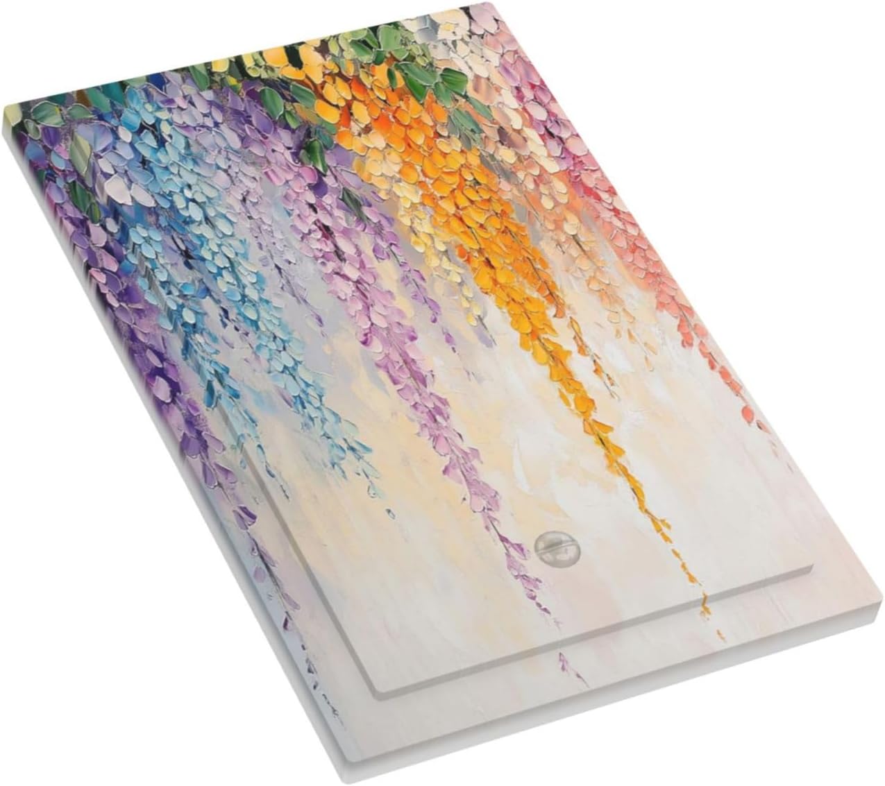 Colorful Wildflower Wisteria Cascade Floral Flower Light Switch Cover Plate 1 Gang No Device Blank Electrical Wall Plates Faceplate Decorative Switch Plate Covers for Bedroom Living Room Decor