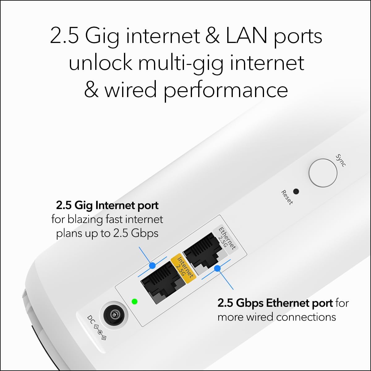 NETGEAR Orbi 370 Series Dual-Band WiFi 7 Mesh Network System for Home (RBE372) – Wireless Router + 1 Extender, Security Features, 5 Gbps, Covers 4,000 sq.ft., 70 Devices, 2.5GB Internet Port, BE5000