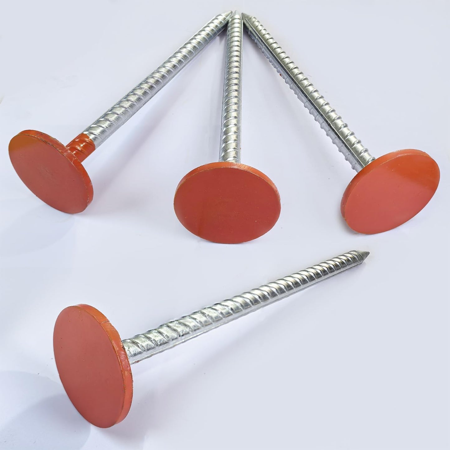 Rebar Survey Marker Stakes, 12 Inch Long - 1.35 LB Heavy Duty, Hi-Vis Orange (4 Pack)