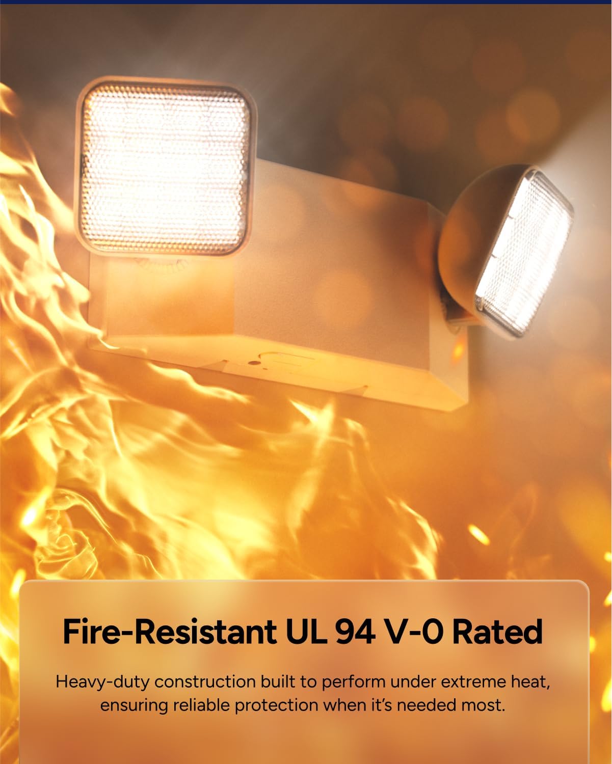 Sunco LED Emergency Lights, Commercial Lighting for Business, Power Outages, Offices, with Backup Battery (90 Minutes), Wall Mount, Hard Wired, 120-277V, Fire Resistant (94V-0) UL.