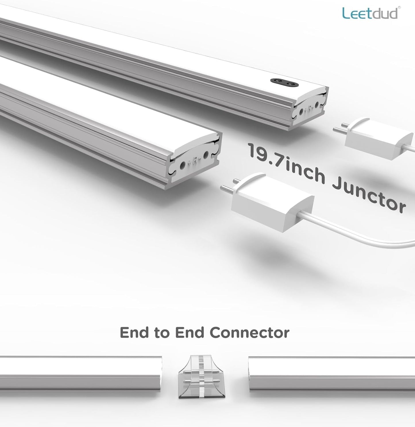Hand Wave Under Cabinet LED Lighting Plug in, 10 Inch 4-Pcs Dimmable Linkable Ultra Thin Aluminum Alloy Housing, 4000K Natural White Motion Sensor Counter Lights for Kitchen, Shelf, Cupboard