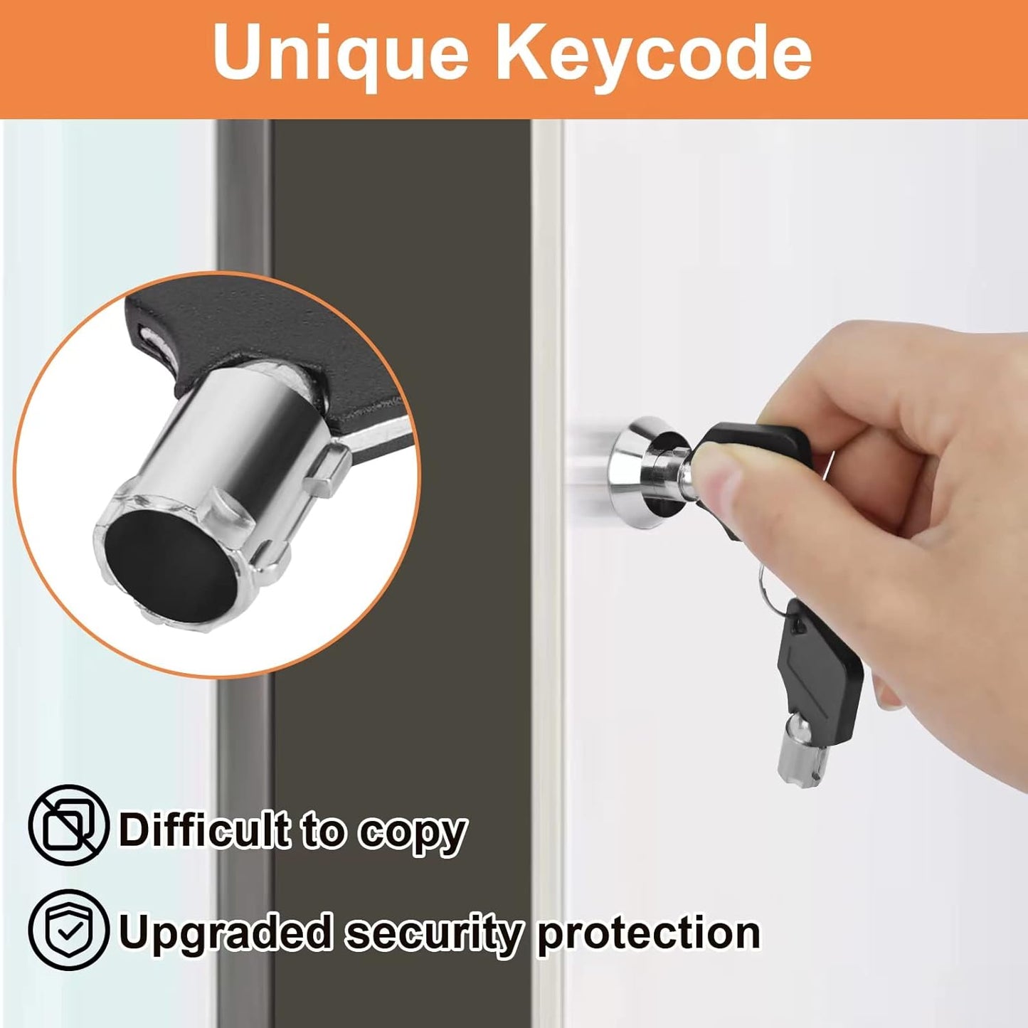 Cam Locks RV Storage Lock Keyed Alike,1-1/8" Cylinder Fits on 7/8" Max Door Thickness, RV Compartment, Camper, Trailer Replacement Set, Chrome Finish with 16 Keys(8, 1-1/8 Inch)
