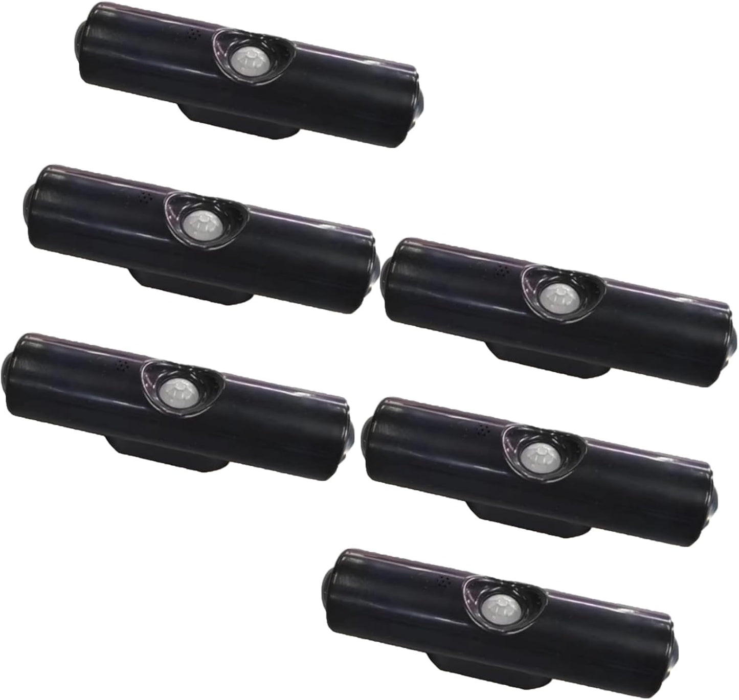 Rechargeable Smart LED Motion Sensor Ambient Light, Punch-Free Smart Sensor Magnetic Rechargeable LED Lights, Color Changing Motion Sensor Light for Stairs, Wardrobe, Cabinet (6, Black-3 Colors)