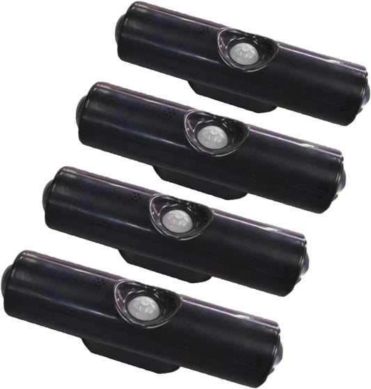 Rechargeable Smart LED Motion Sensor Ambient Light, Punch-Free Smart Sensor Magnetic Rechargeable LED Lights, Color Changing Motion Sensor Light for Stairs, Wardrobe, Cabinet (4, Black-3 Colors)