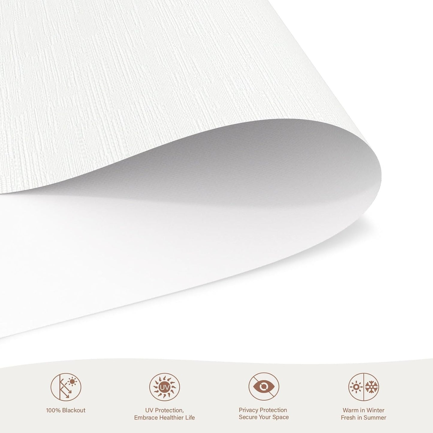 Motorized Roller Blinds with Remote, 100% Blackout Automatic Roller Shades for Bedroom, Bathroom, and Living Room, Customized Size, Moonlight White