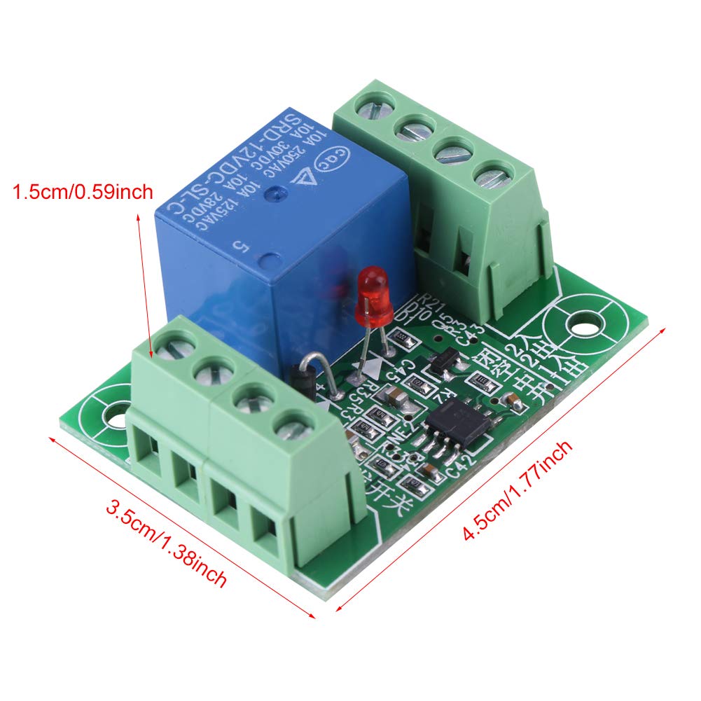 DC 12V Single Channel Bistable Circuit Trigger Switch Relay Control Module Compact Design Easy Wiring for Home Automation Projects