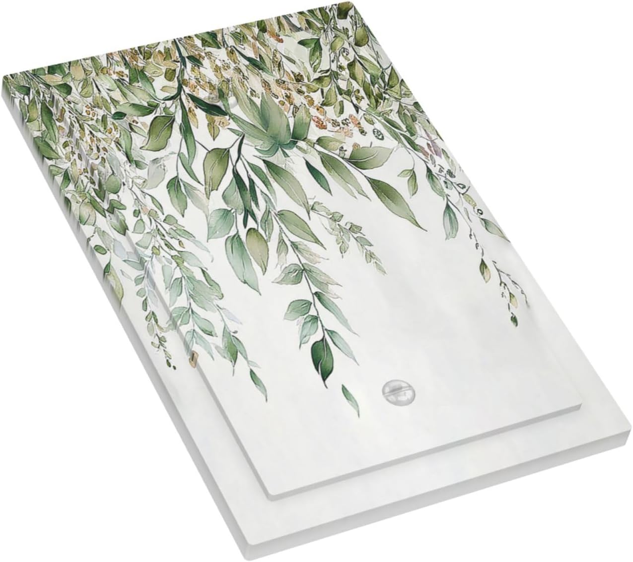Light Switch Cover Plate Sage Green Eucalyptus Watercolor Plant Leaves 1 Gang No Device Blank Electrical Wall Plates Faceplate Decorative Switch Plate for Bedroom Bathroom Decor