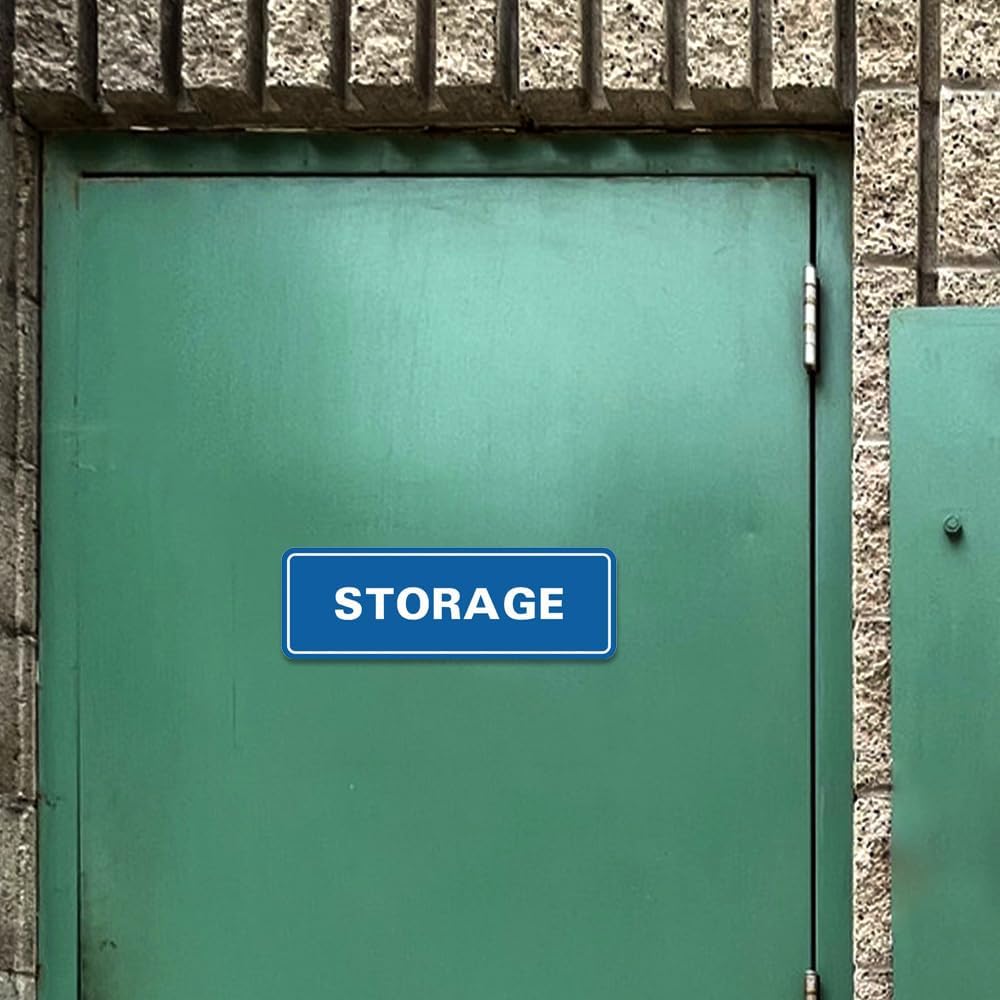 Standard STORAGE Door/Wall Sign - Dark Brown - Large (10 Pack)