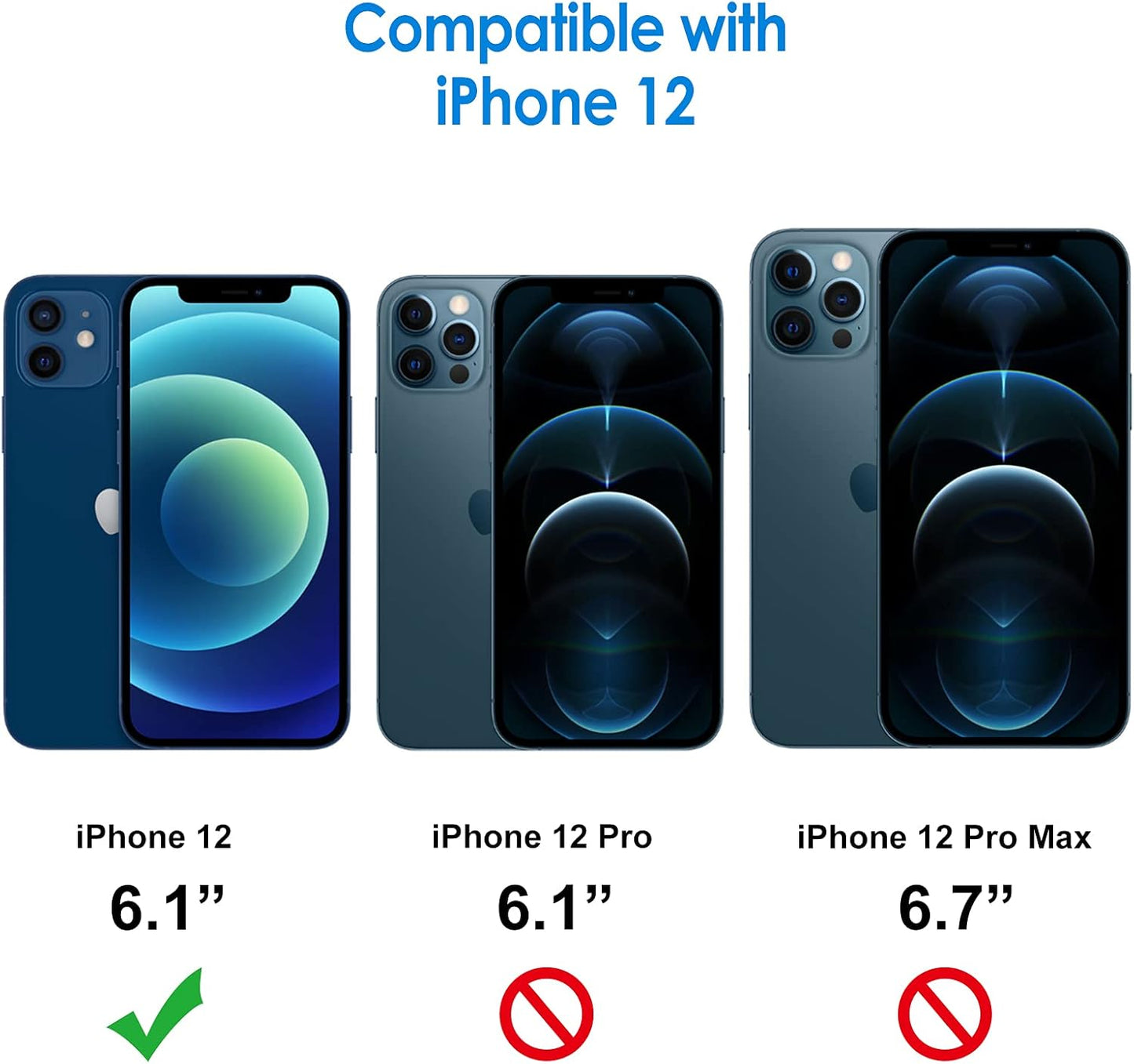 JETech Privacy Screen Protector for iPhone 12 6.1-Inch with Camera Lens Protector, Anti Spy Tempered Glass Film, 2-Pack Each