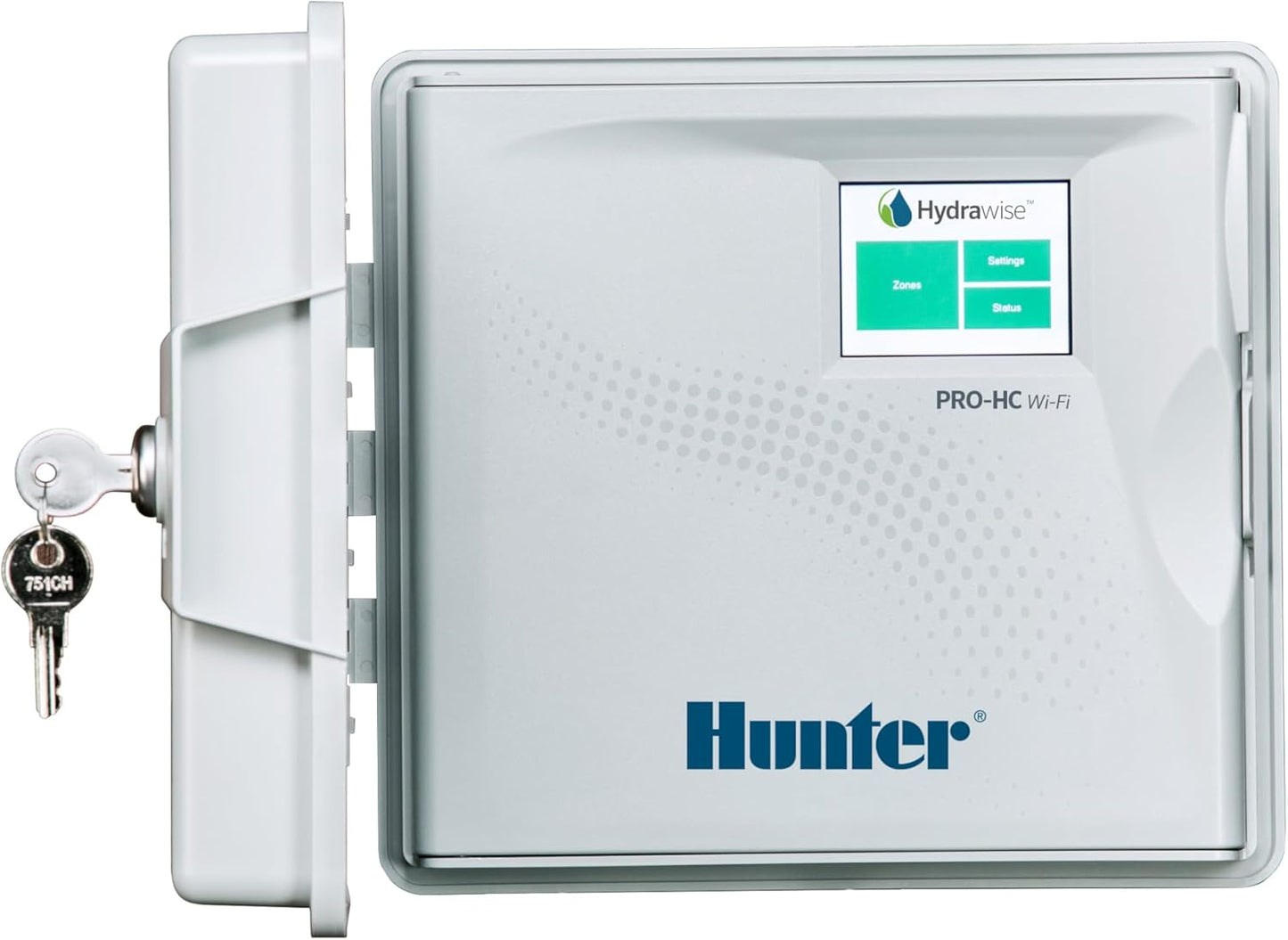 Hunter PRO-HC600 Smart WiFi Irrigation Controller, 6 Zone Outdoor & Indoor Sprinkler Timer, Hydrawise App Compatible, Weather-Based Scheduling, Flow Sensor Ready, Touchscreen