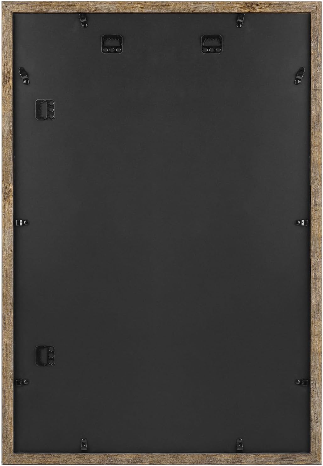 Golden State Art, 16x24 Picture Frame With Mat for 12x18 - High Definition Glass Wall Mounting Horizontal Vertical Display (Light Brown, 1 Pack)