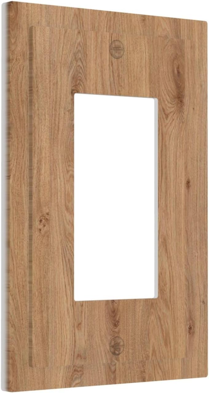 Decorative Outlet Covers Vintage Rustic Wood Color Brown Wood Grain 1 Gang Single Rocker Light Switch Cover Plate Wall Plates GFCI Faceplate for Farmhouse Cabin Decor