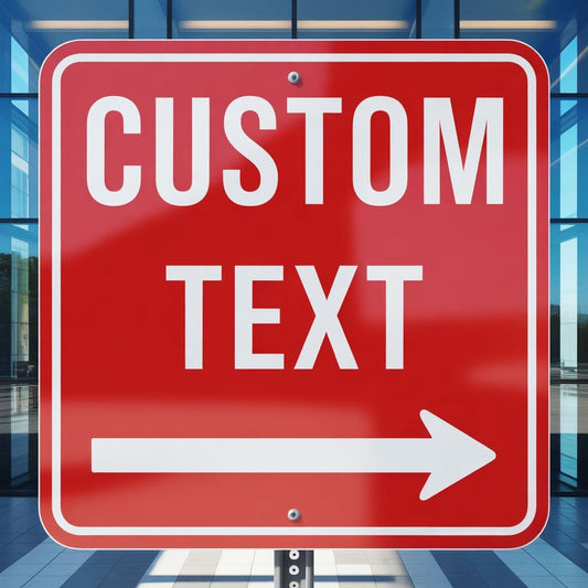 Custom Large Outdoor Metal Sign, 36x36 inch 0.04" Rust-Free & Weatherproof Aluminum, Reflective Option, Single/Double Sided for Business