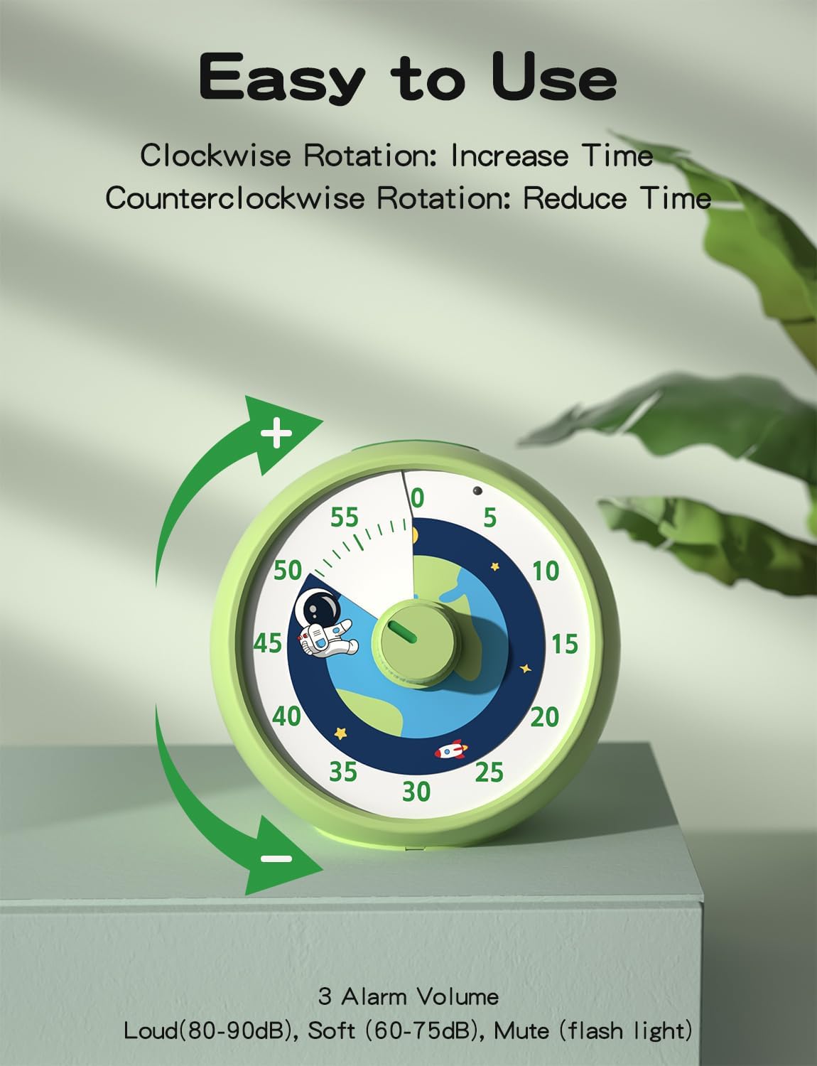Visual Timer for Kids, 60-Minute Countdown Timer for Classroom Office Kitchen, Desk Timer Kids Time Management Tools with Silent Operation, Pomodoro Time Rainbow Pattern