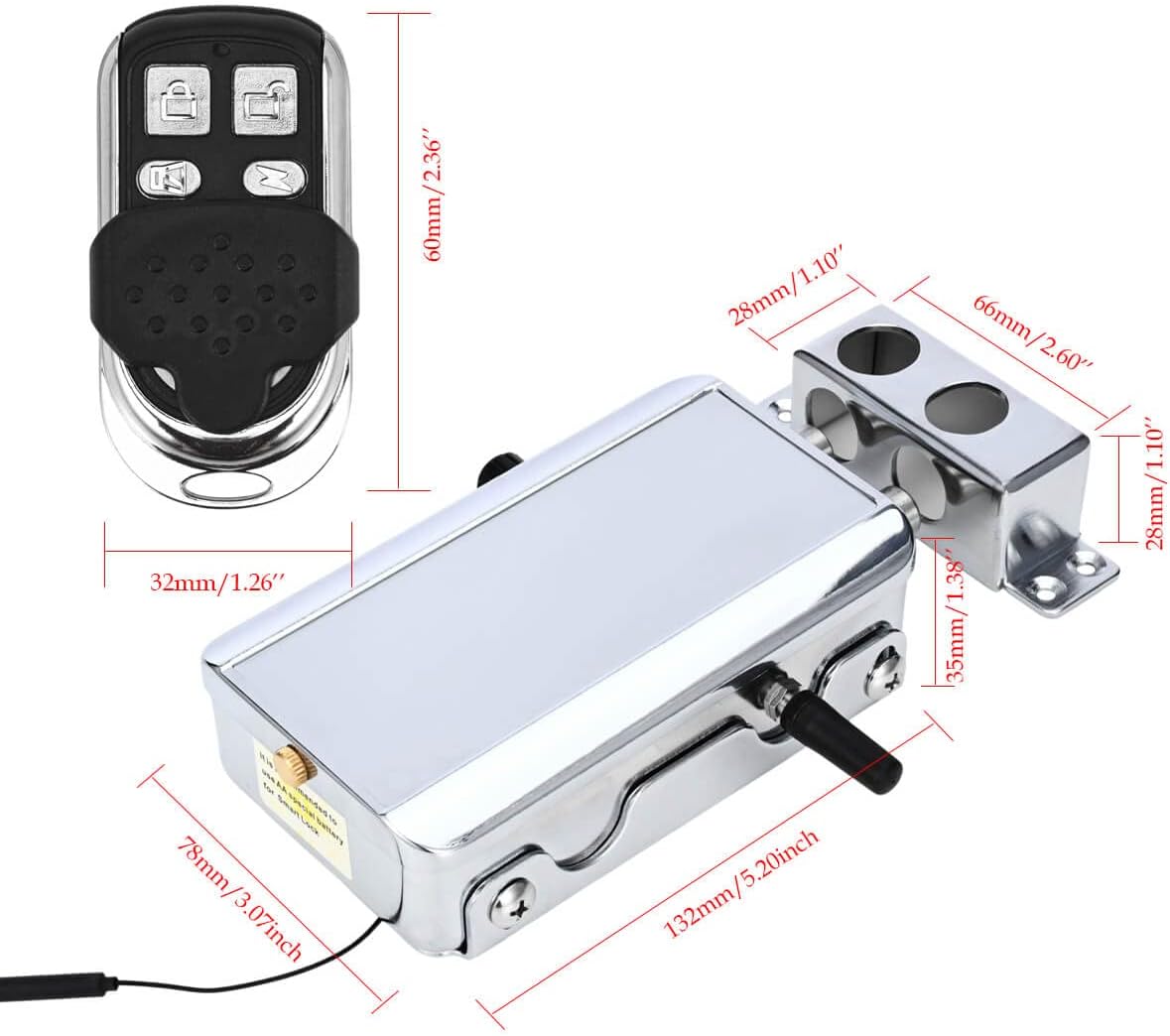 Electronic Deadbolt Anti-Theft Smart Hidden Door Lock with Remote Control and Smartphone App Access