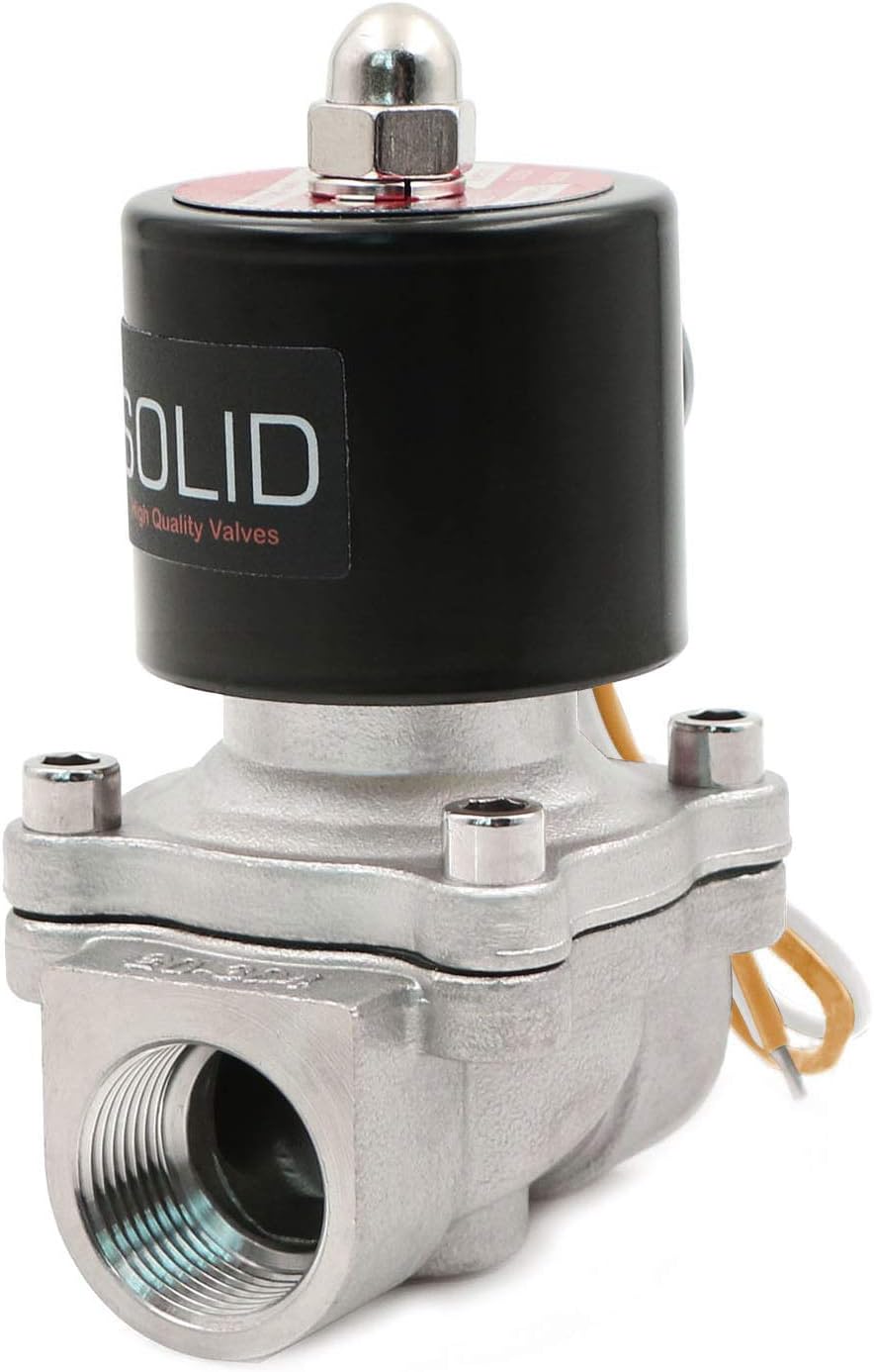 U.S. Solid Stainless Steel Electric Solenoid Valve 110VAC Normally Closed Air Water (3/4)(20-pack)