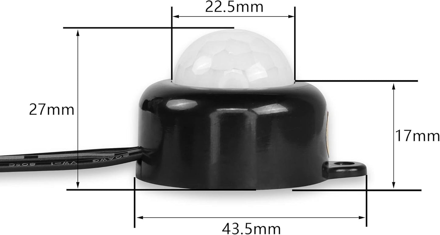PNGKNYOCN Mini PIR Motion Sensor Switch,with USB Interface Cable 2A PIR Infrared Motion Human Body Sensor Detector Switch Light Sensor Adjustable,for LED Strip