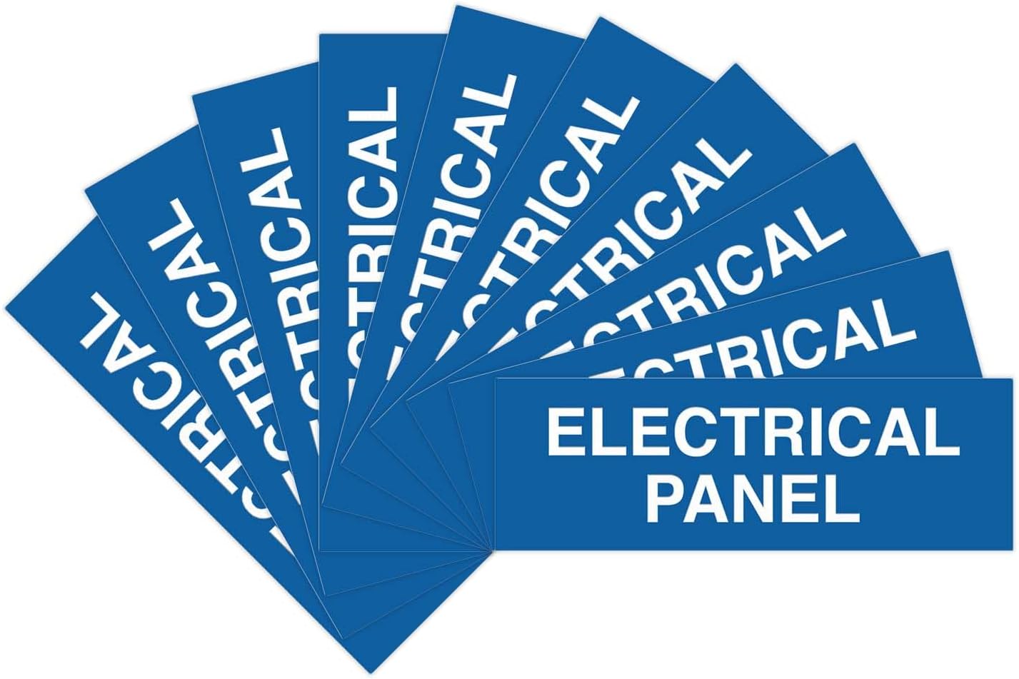 All Quality Basic Electrical Panel Sign - Fire Regulation Safety Compliance Sign - Blue - Small (10 Pack)