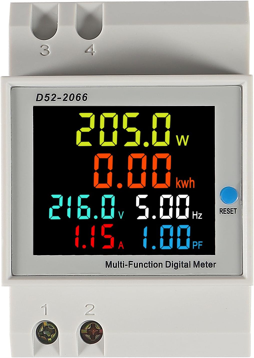 2Pack Digital Single Phase Energy Meter Tester Electricity Usage Monitor AC 110V 40V~300V 100A Ampermeter Power Voltmeter Ammeter Voltage Amps Watt Kwh Frequency Power Factor Meter Multimeter