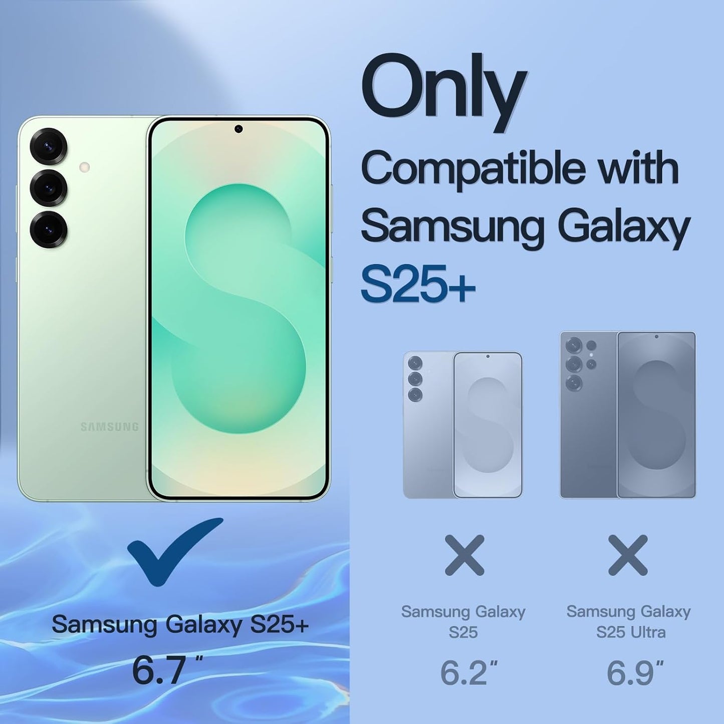 JETech Privacy Screen Protector for Samsung Galaxy S25+ / S25 Plus 5G with Camera Lens Protector, Anti-Spy Tempered Glass Film, Fingerprint ID Compatible, 2-Pack Each