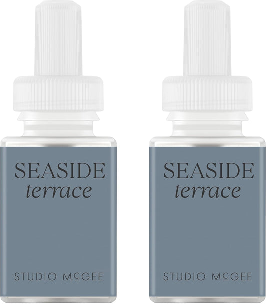 Pura x Studio McGee Home Scent Refill - Smart Air Diffuser - Up to 120-Hours of Luxury Fragrance per Refill - Home Essential - Clean & Safe Diffuser Fragrance - 2 Pack, Seaside Terrace