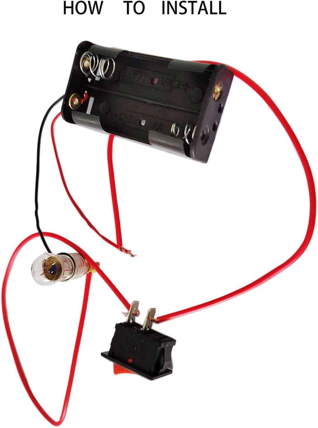1set Electrical Circuit Experiment Kit White DIY Physics Electric Circuit Learning Starter Kit for Home School Educational Kit (Bulb Rated Voltage: 1.5V)