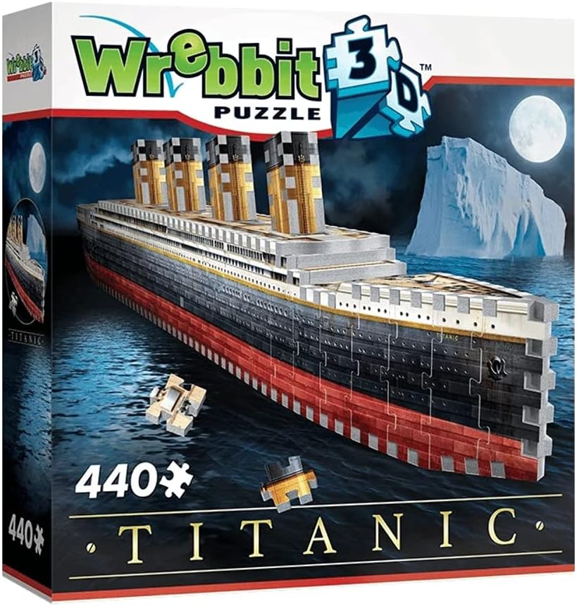 Wrebbit3D Titanic 3D Puzzle | 440 Jigsaw Puzzle Pieces | Historical Ship and Mythical Boat from Film and Movie
