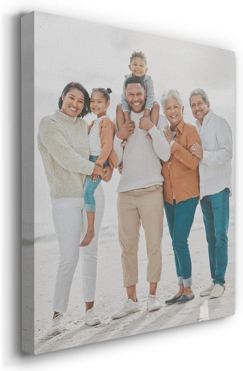 Renditions Gallery Set of 9, 8X10 Custom Photo Prints with Real Wood Picture Frames. Create Personalized Photos with Peel & Stick Photo Frames. Wrapped Canvas